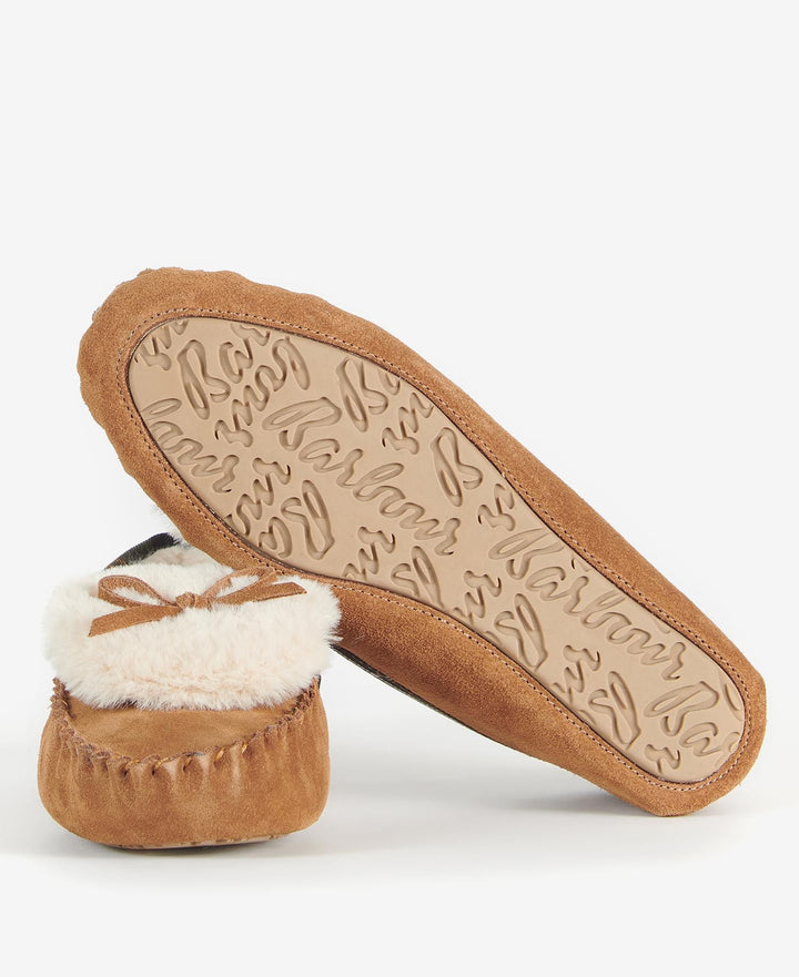 Barbour Darcie Slippers - Tan Suede