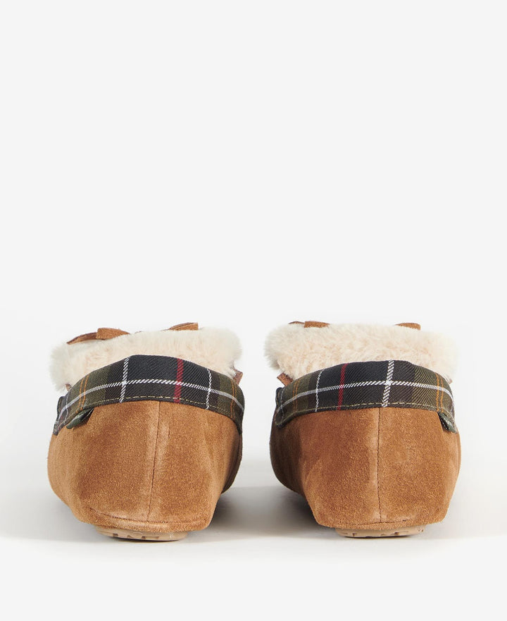 Barbour Darcie Slippers - Tan Suede