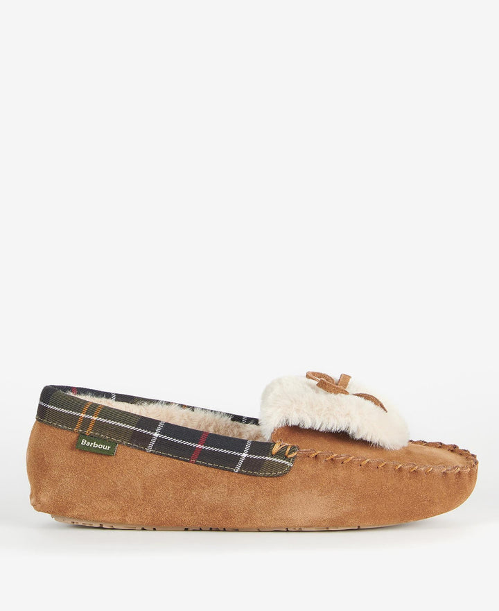 Barbour Darcie Slippers - Tan Suede