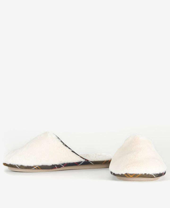 Barbour Agatha Faux Fur Slippers - Cream