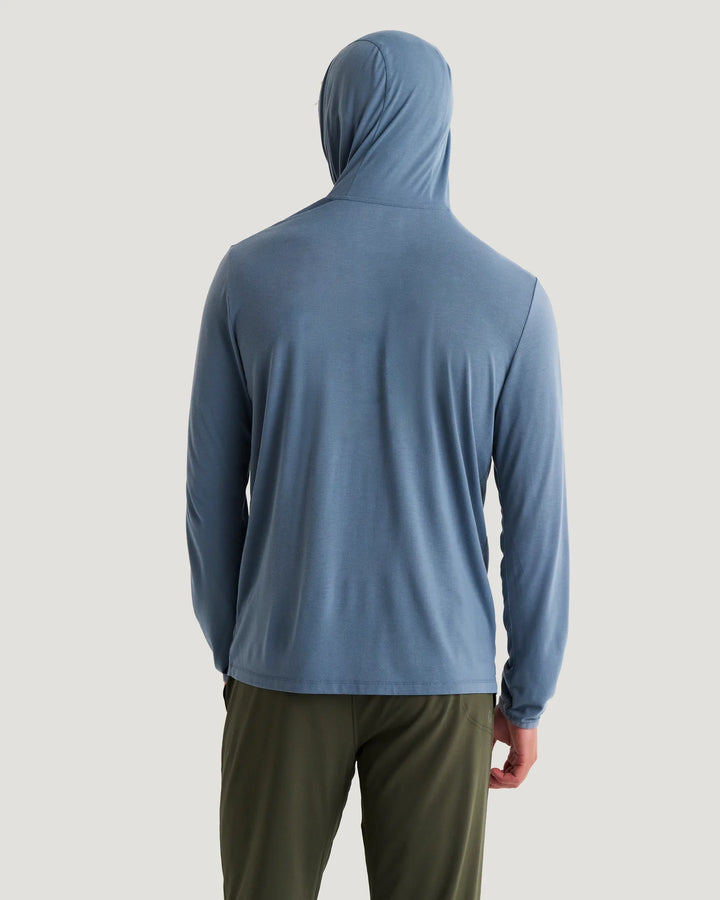 Free Fly Men's Bamboo Lightweight Hoodie: Pacific Blue