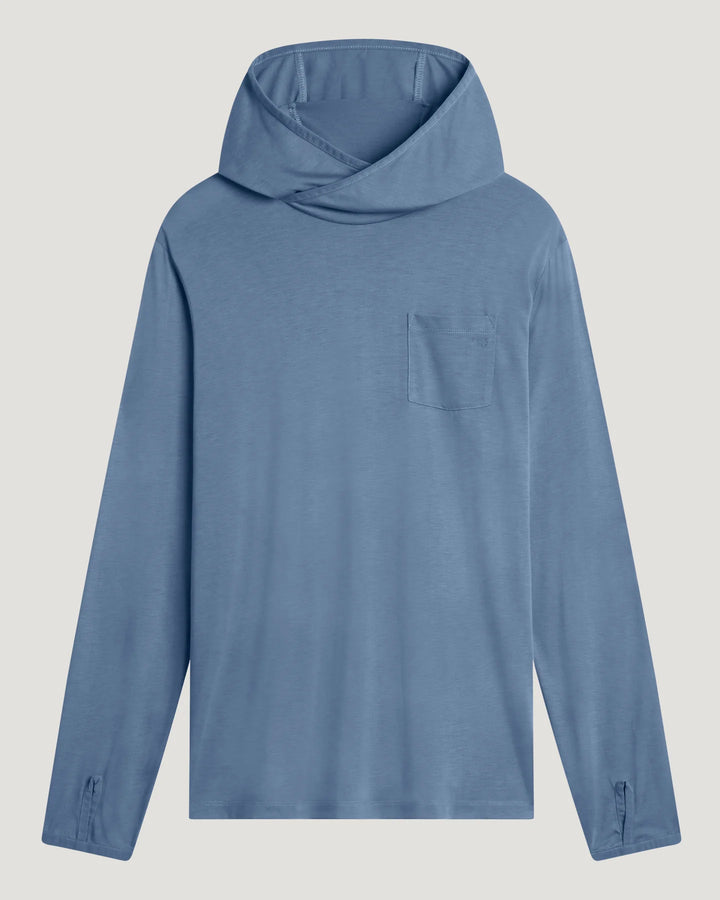Free Fly Men's Bamboo Lightweight Hoodie: Pacific Blue