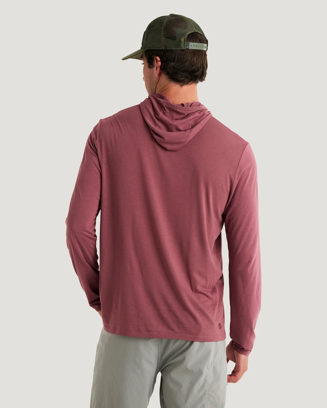 Free Fly Men's Bamboo Lightweight Hoodie: Plum