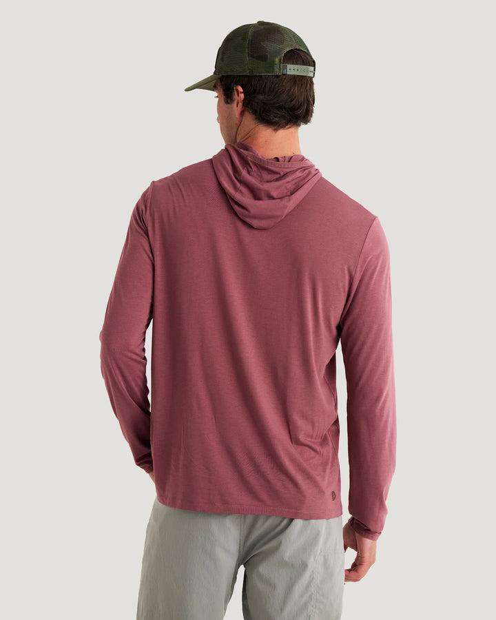 Free Fly Men's Bamboo Lightweight Hoodie: Plum