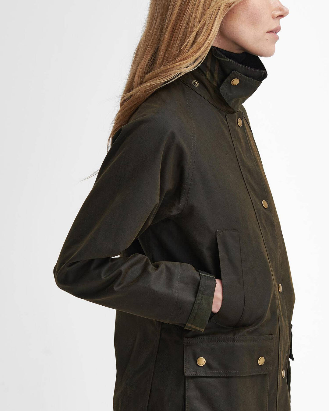 Barbour Women's Acorn Waxed Jacket: Olive