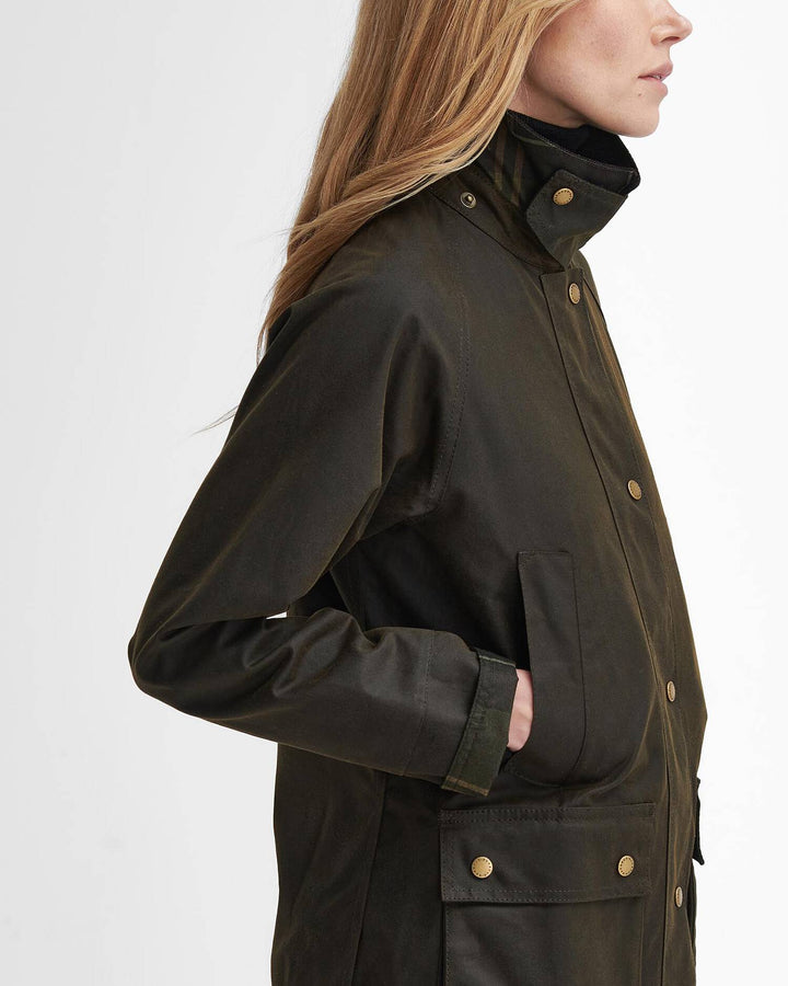 Barbour Women's Acorn Waxed Jacket: Olive