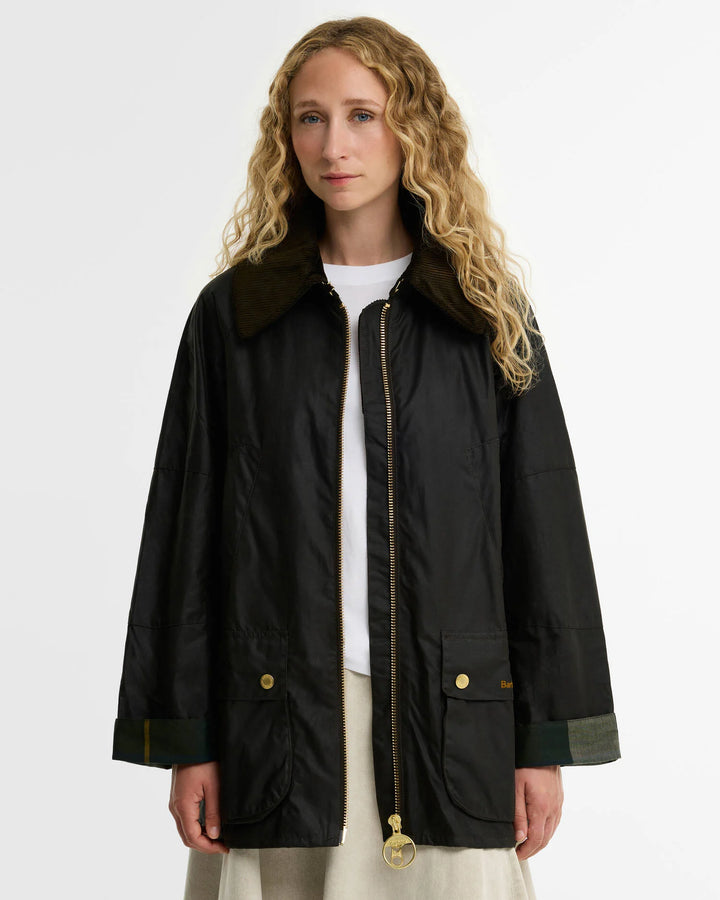Barbour Allerston Waxed Jacket: Olive/Ancient