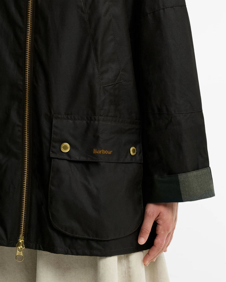 Barbour Allerston Waxed Jacket: Olive/Ancient