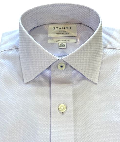 Stantt Ready To Wear Lavender Dobby Dress Shirt