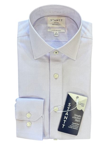 Stantt Ready To Wear Lavender Dobby Dress Shirt