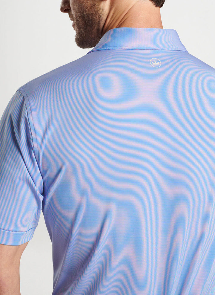 Peter Millar Jubilee Stripe Performance Polo: Liberty Blue