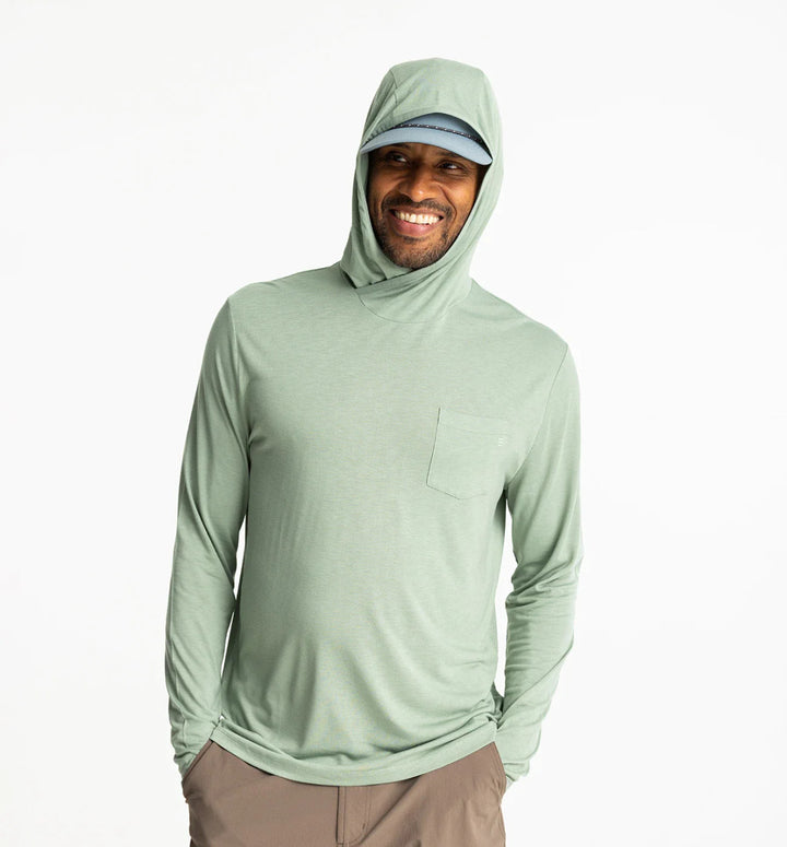 Free Fly Men's Bamboo Lightweight Hoodie: Palm Green