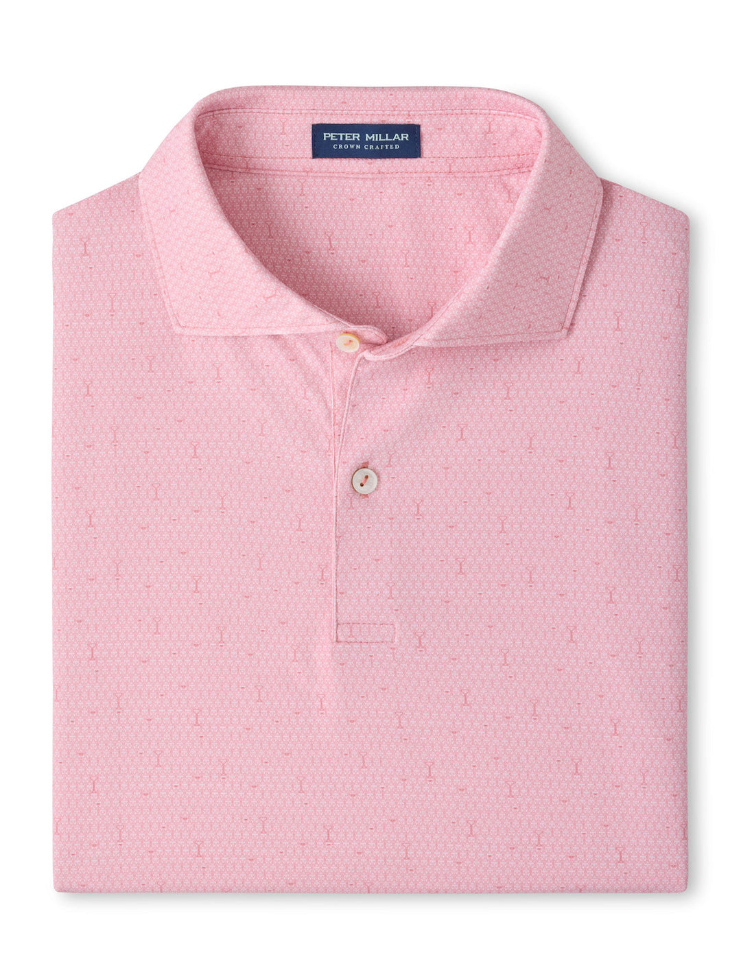 Peter Millar Crown Crafted Fifty-Fifty Performance Jersey Polo: Melrose Pink