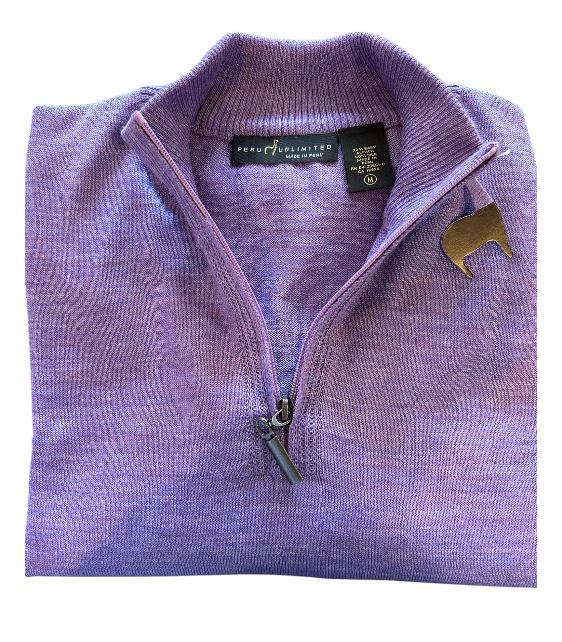 Peru Unlimited Baby Alpaca 1/4 Zip: Lilac