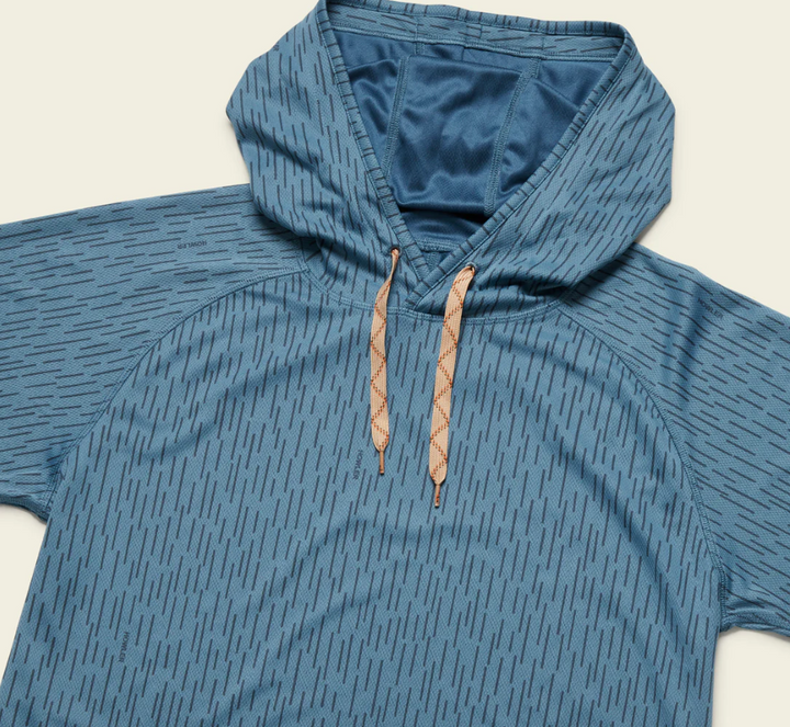 Howler Brothers Loggerhead Hoodie: Deluge Camo - Pacific Blue