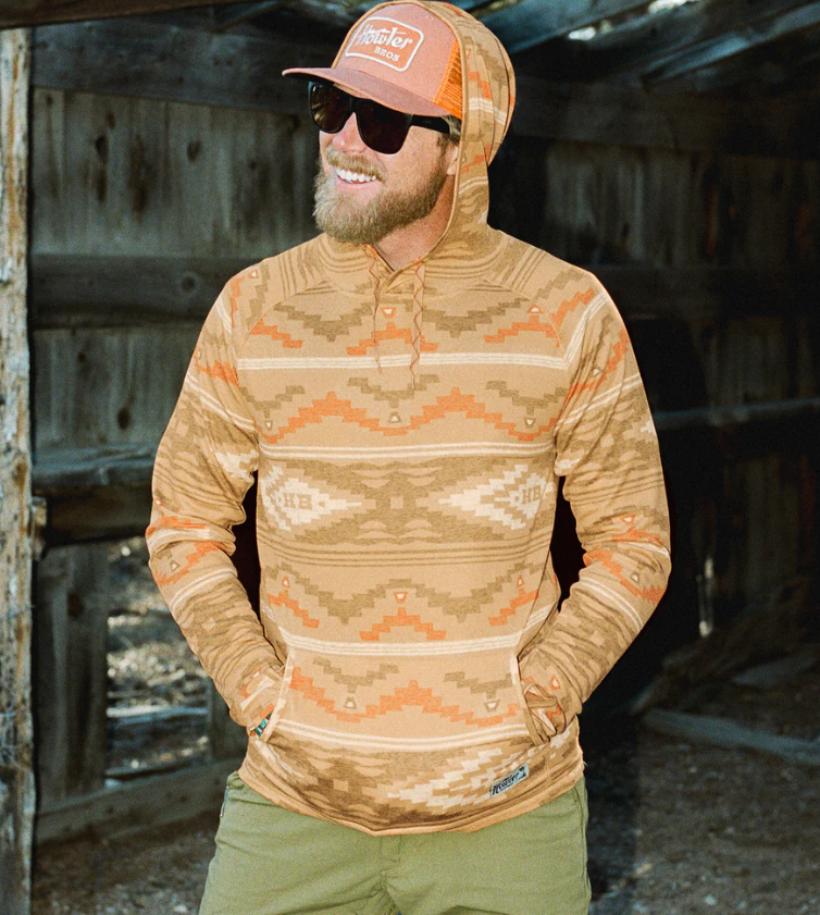 Howler Brothers Loggerhead Hoodie: Terranova - Toltec Tan