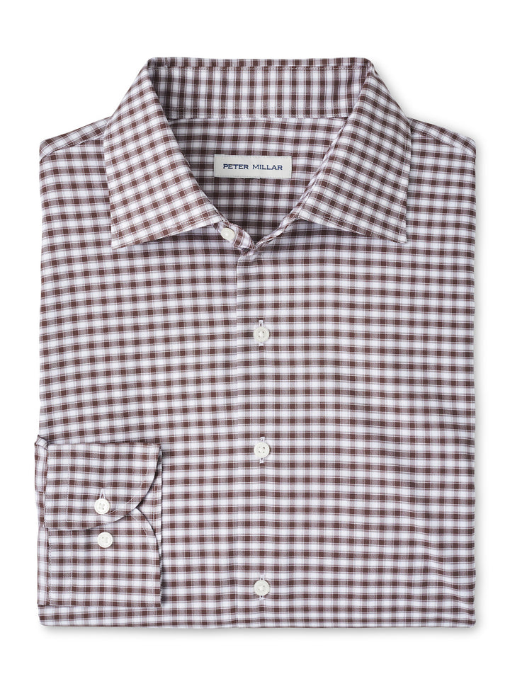 Peter Millar Fairbanks Performance Twill Sport Shirt: French Press