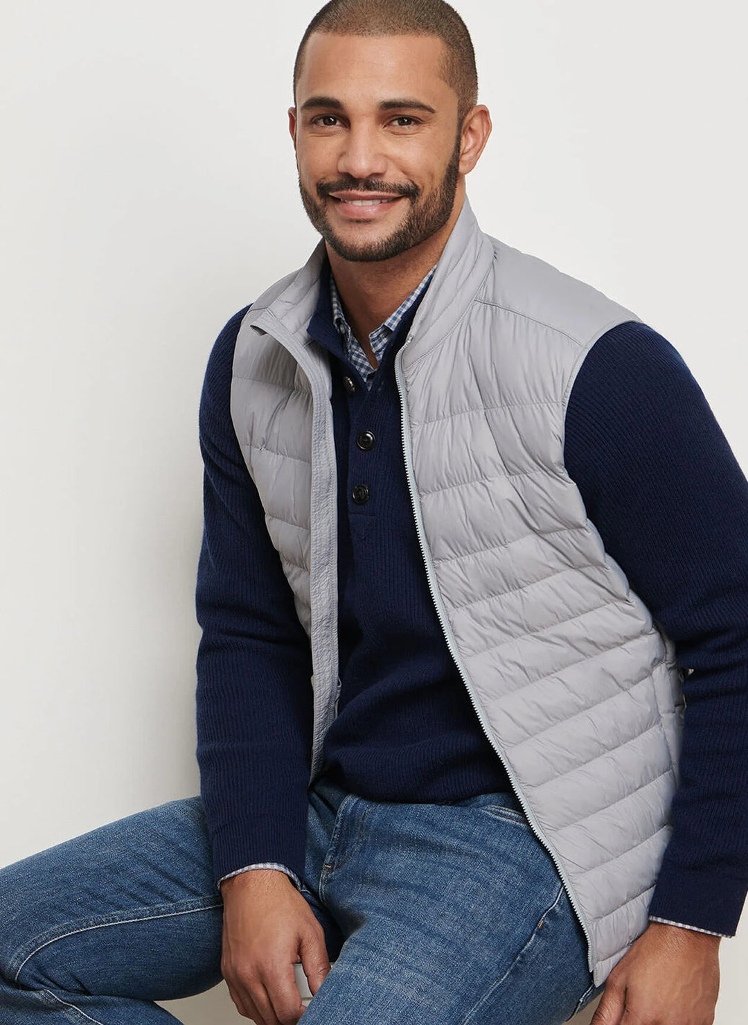 Peter Millar All Course Vest: Gale Grey