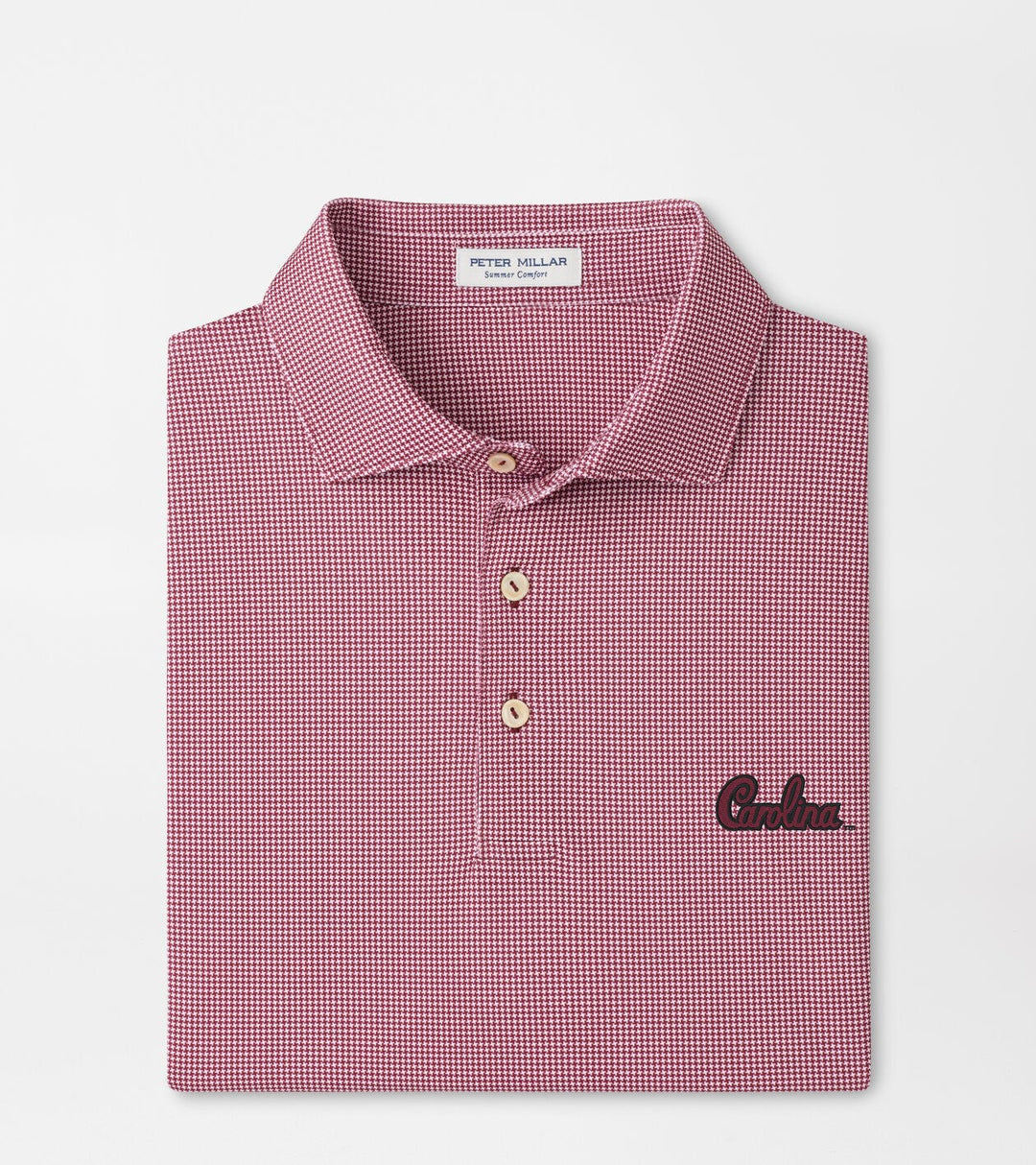 Peter Millar South Carolina Script Border Performance Jersey Polo: Maroon