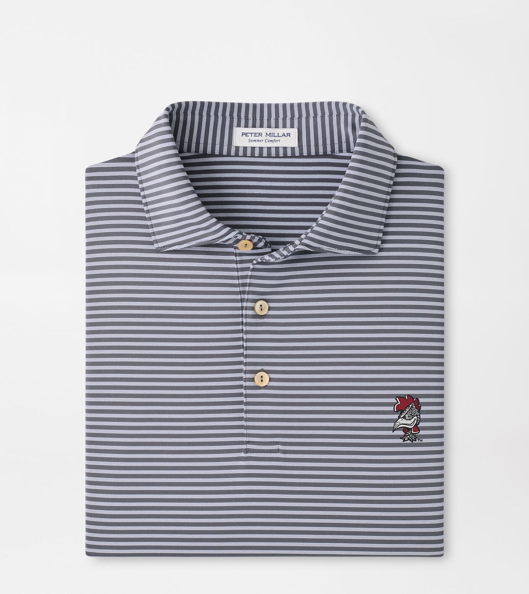 Peter Millar University of South Carolina Vault Tiebreaker Performance Jersey Stripe Polo: Iron