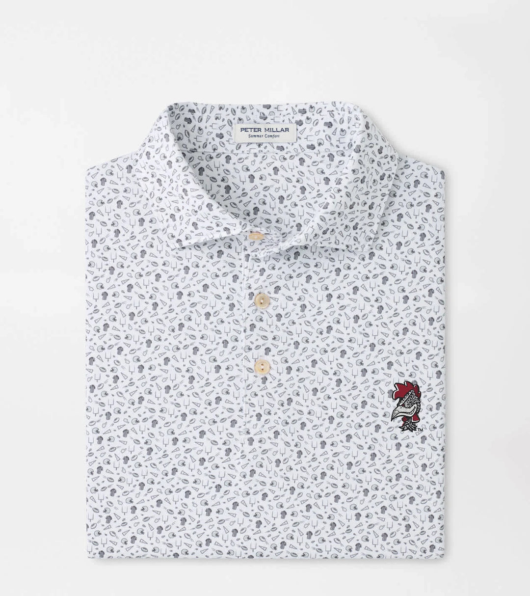 Peter Millar South Carolina Vault Kick Off Performance Jersey Polo: Gale Grey