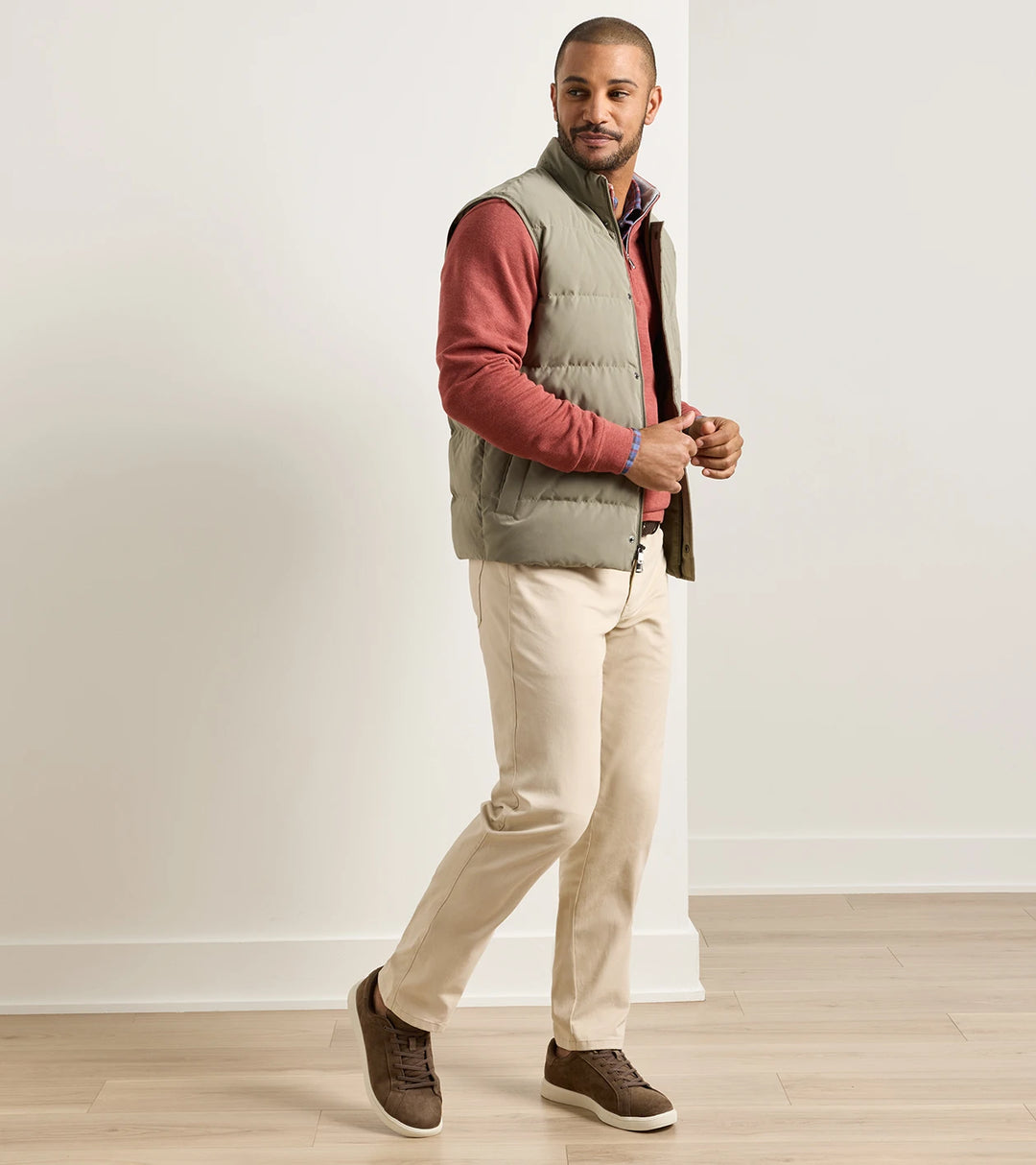 Peter Millar Drift Classic Nubuck Sneaker: Oak
