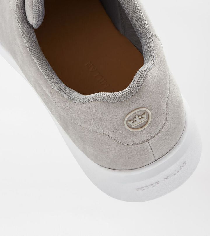 Peter Millar Drift Classic Nubuck Sneaker: Pearl Grey