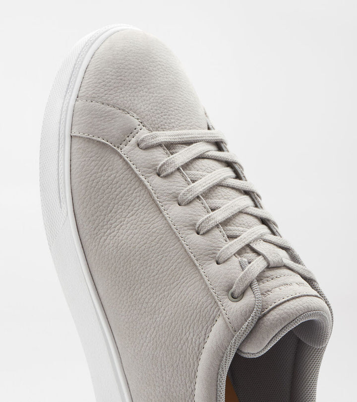 Peter Millar Drift Classic Nubuck Sneaker: Pearl Grey