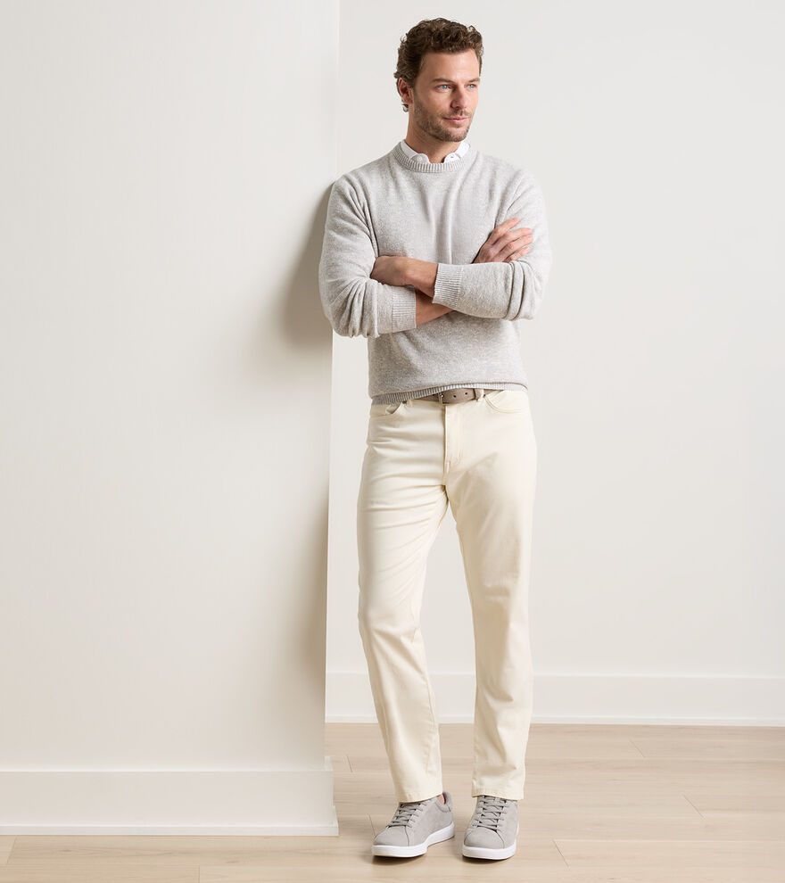 Peter Millar Drift Classic Nubuck Sneaker: Pearl Grey