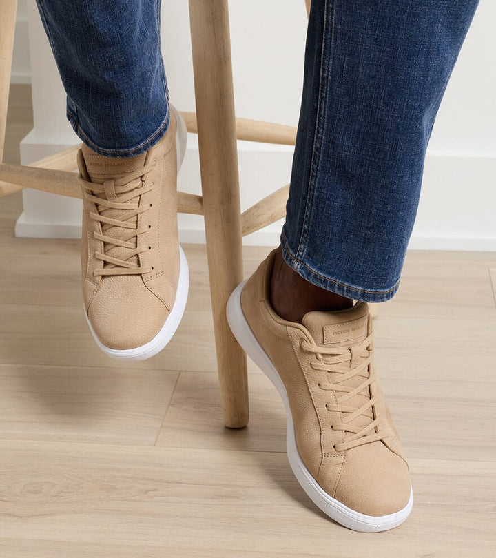 Peter Millar Drift Classic Nubuck Sneaker: Wheat