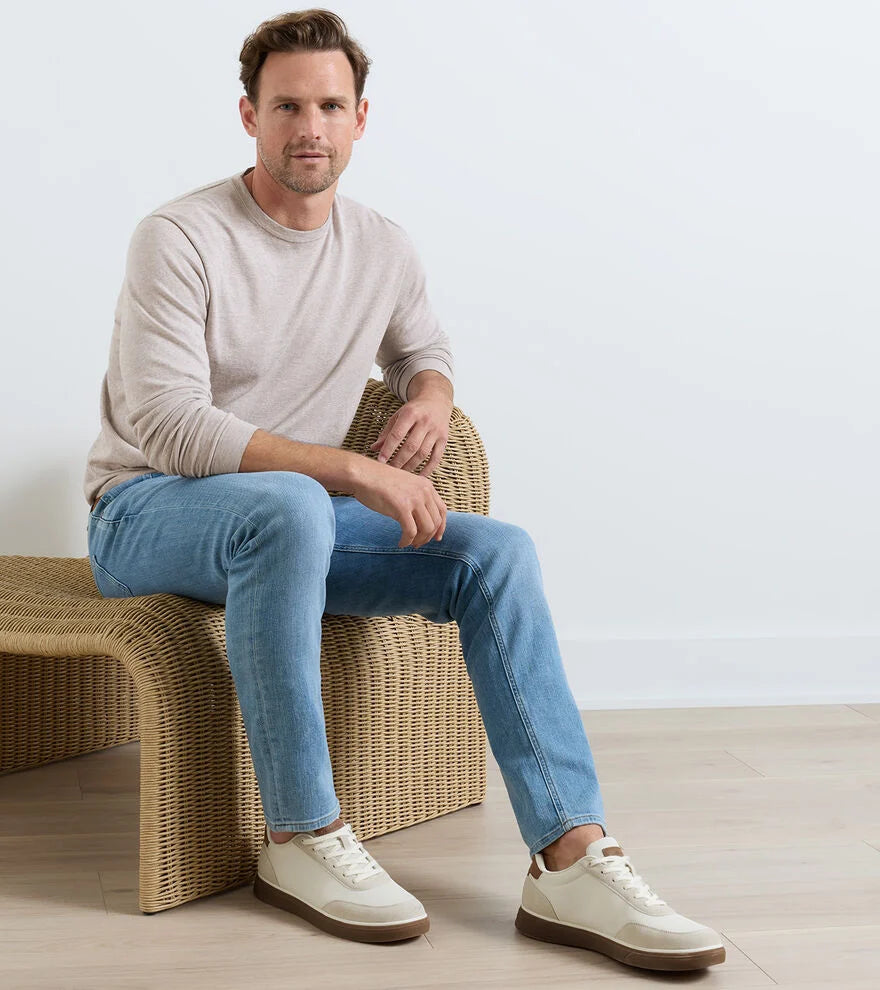Peter Millar Drift Mesh Sneaker: Ivory