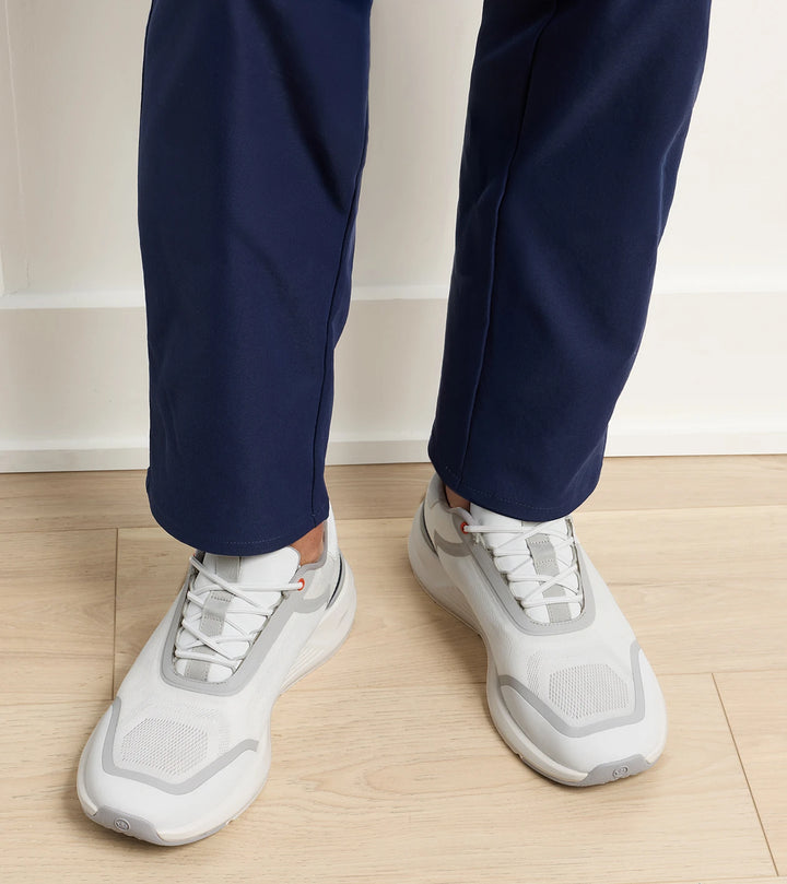 Peter Millar Camberfly Sneaker: White and Grey