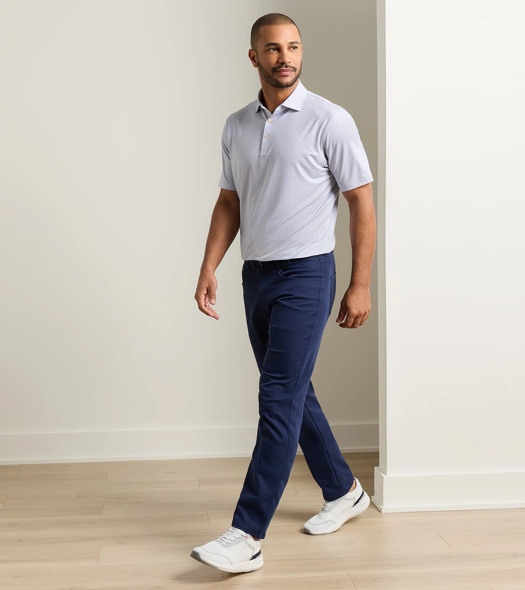 Peter Millar Camberfly Sneaker: White and Grey
