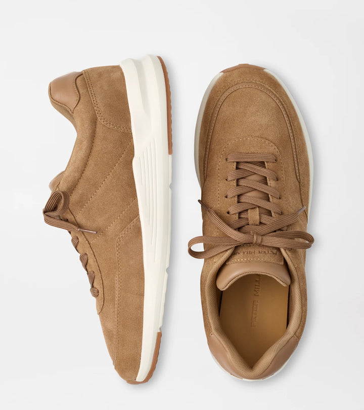 Peter Millar Journeyman Suede Sneaker: Dark Jute