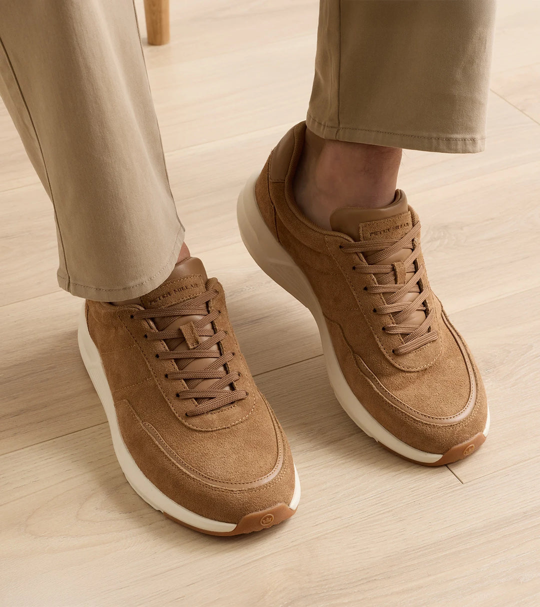 Peter Millar Journeyman Suede Sneaker: Dark Jute