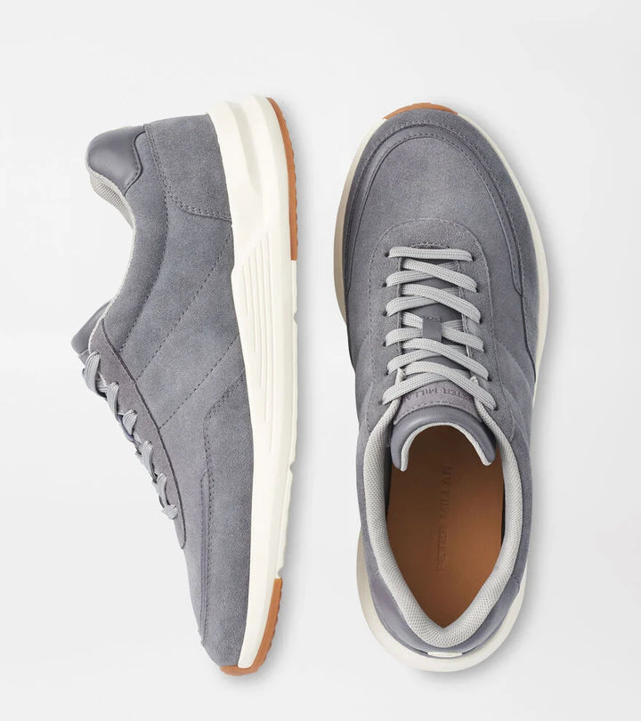 Peter Millar Journeyman Suede Sneaker: Oslo Grey