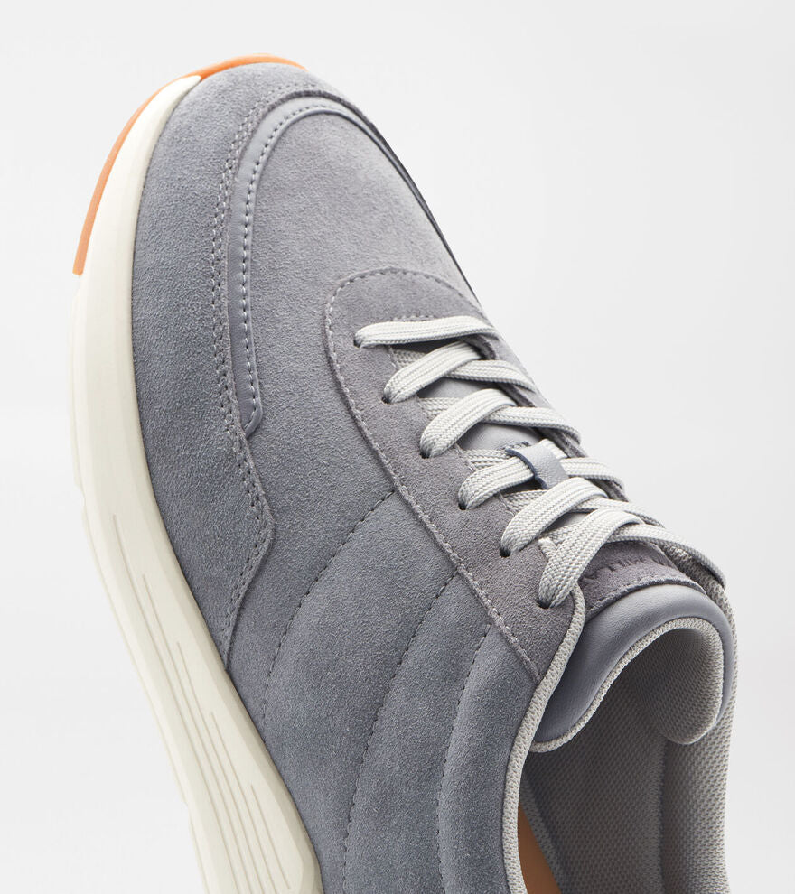 Peter Millar Journeyman Suede Sneaker: Oslo Grey