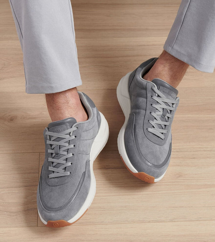 Peter Millar Journeyman Suede Sneaker: Oslo Grey