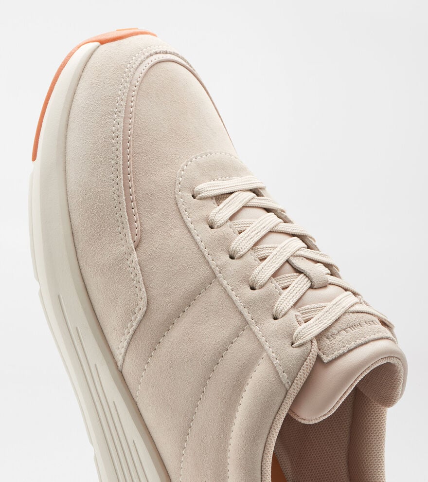 Peter Millar Journeyman Suede Sneaker: Stone