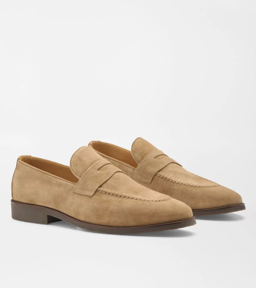 Peter Millar Madison Suede Penny Loafer: Dark Jute