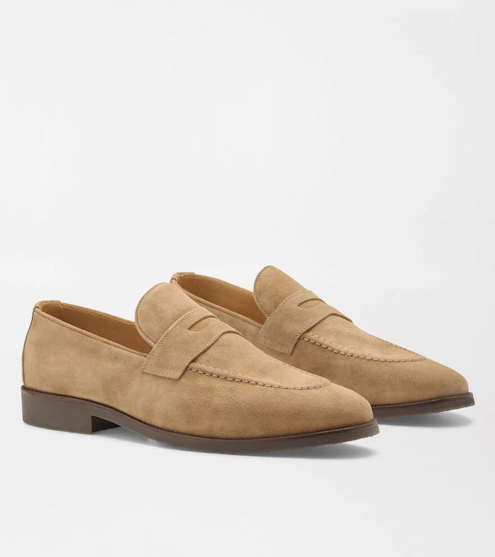 Peter Millar Madison Suede Penny Loafer: Dark Jute