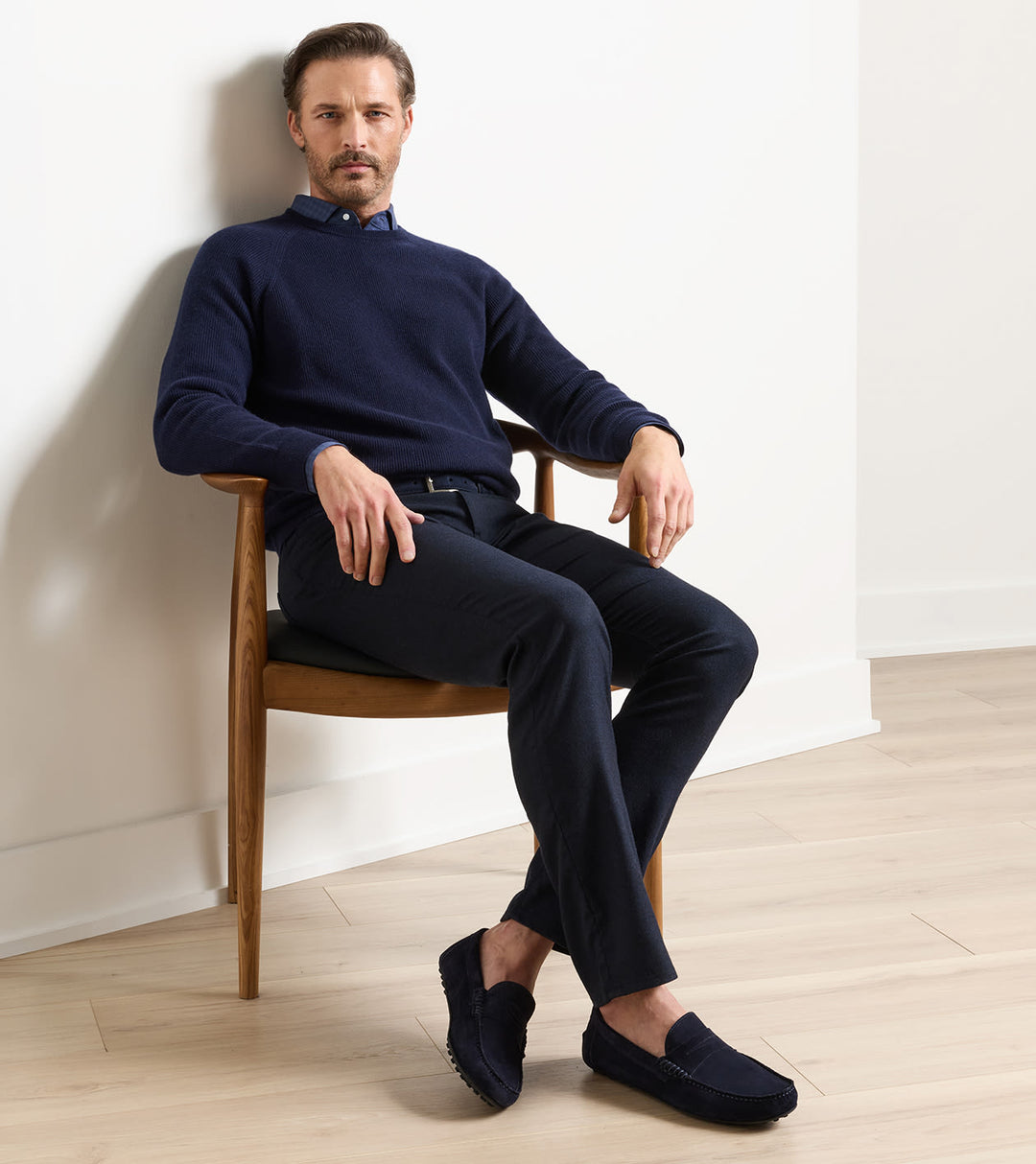 Peter Millar Suffolk Suede Driver: Navy