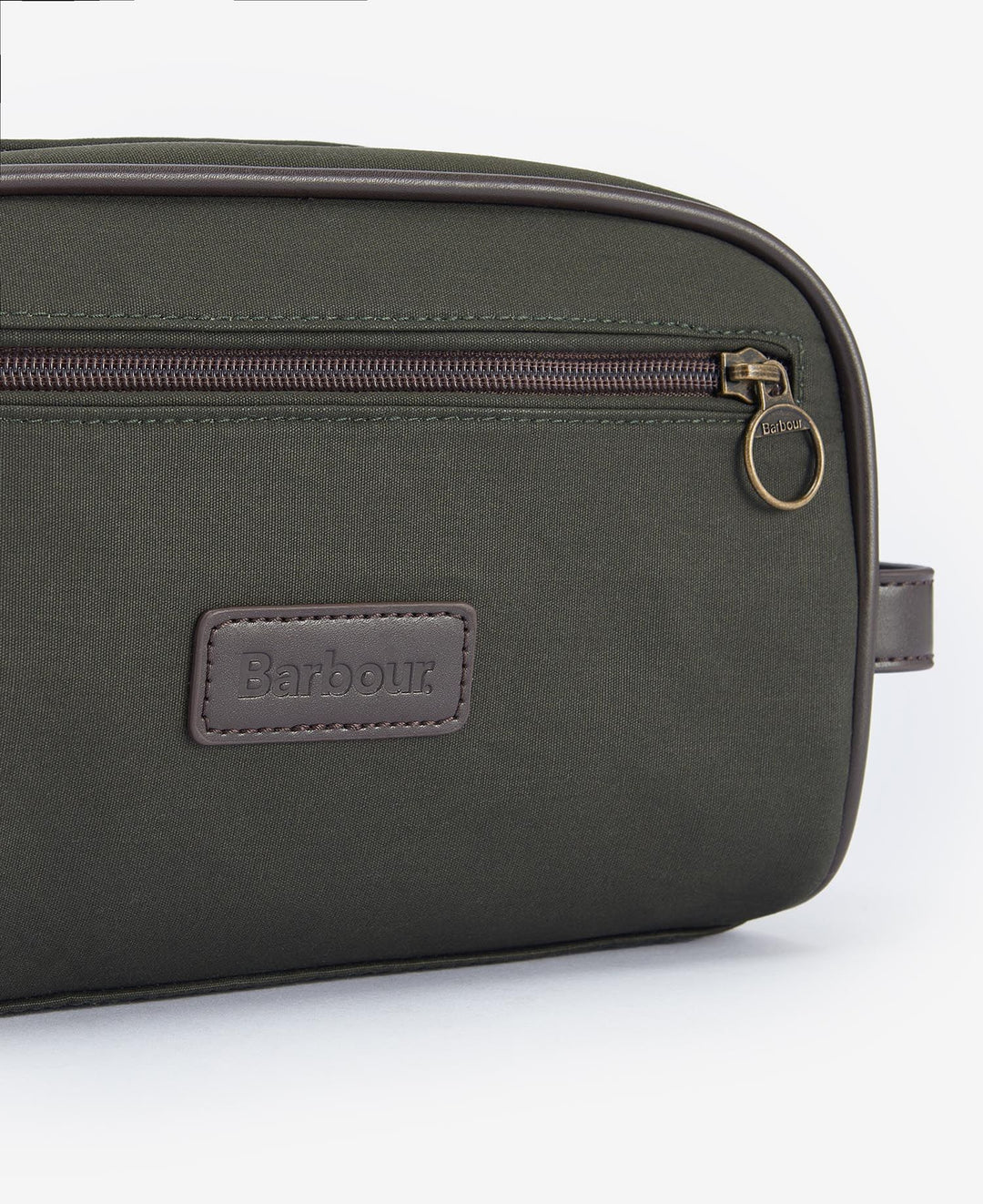 Barbour Wax  Washbag: Olive/Brown