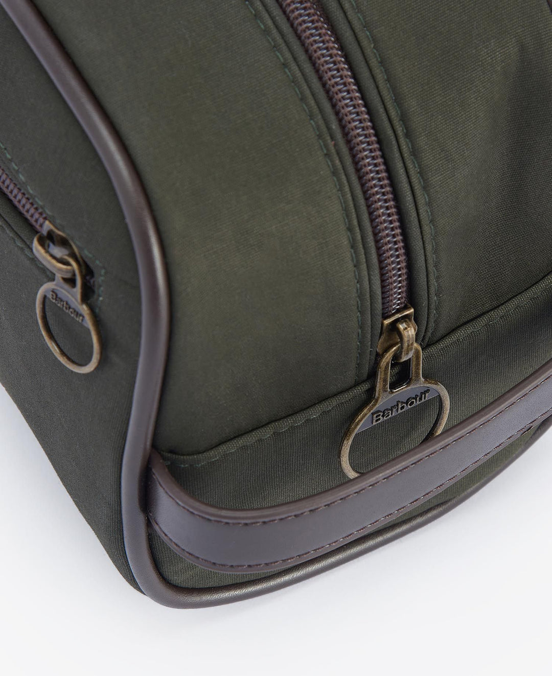 Barbour Wax  Washbag: Olive/Brown