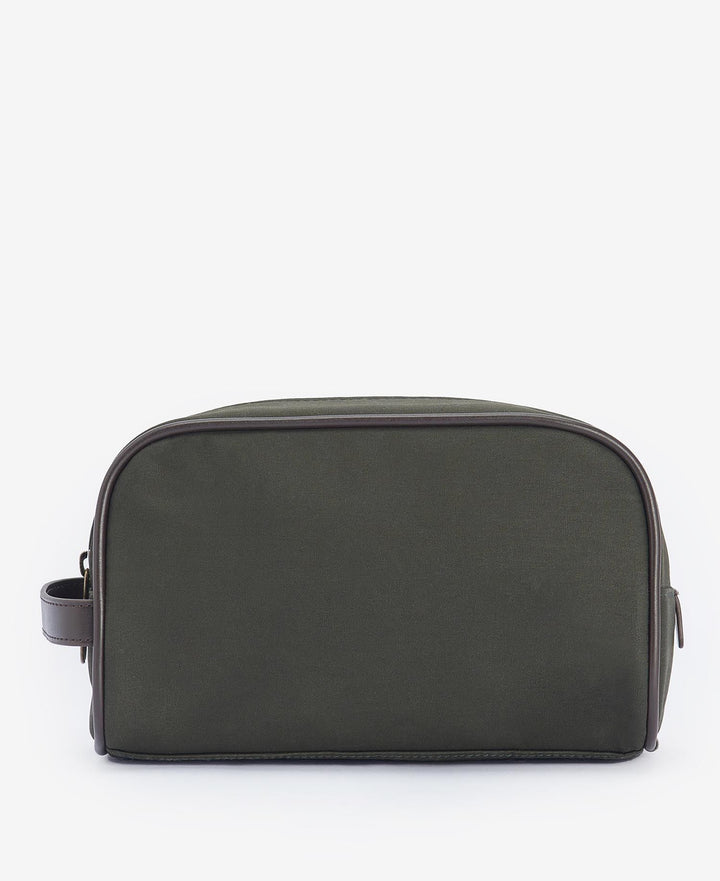 Barbour Wax  Washbag: Olive/Brown