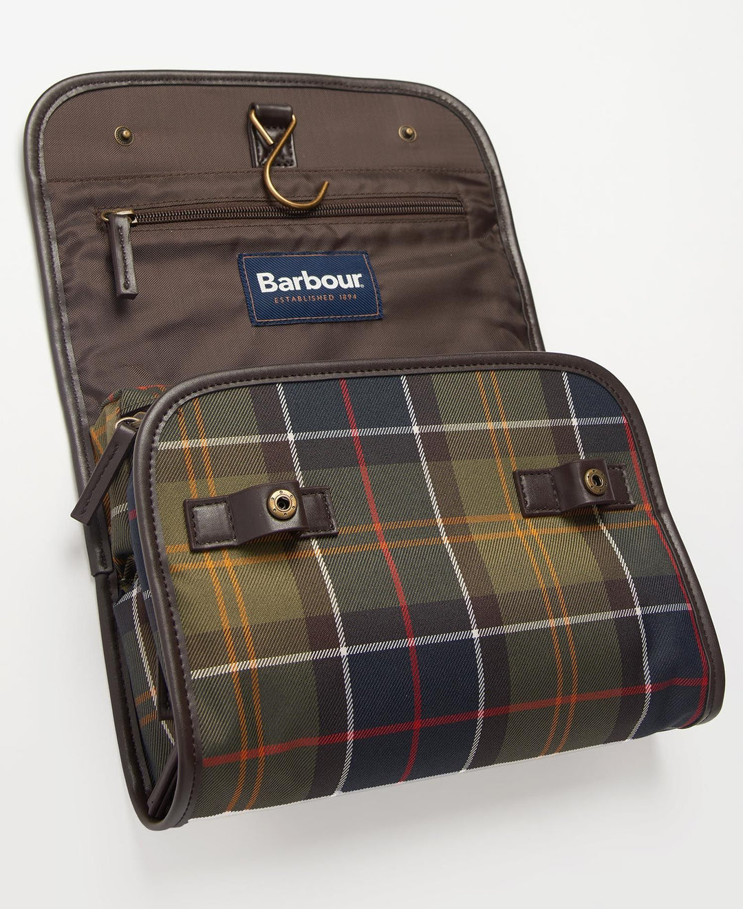 Barbour Tartan Hanging Washbag: Classic Tartan