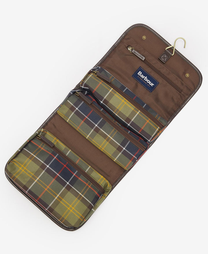 Barbour Tartan Hanging Washbag: Classic Tartan