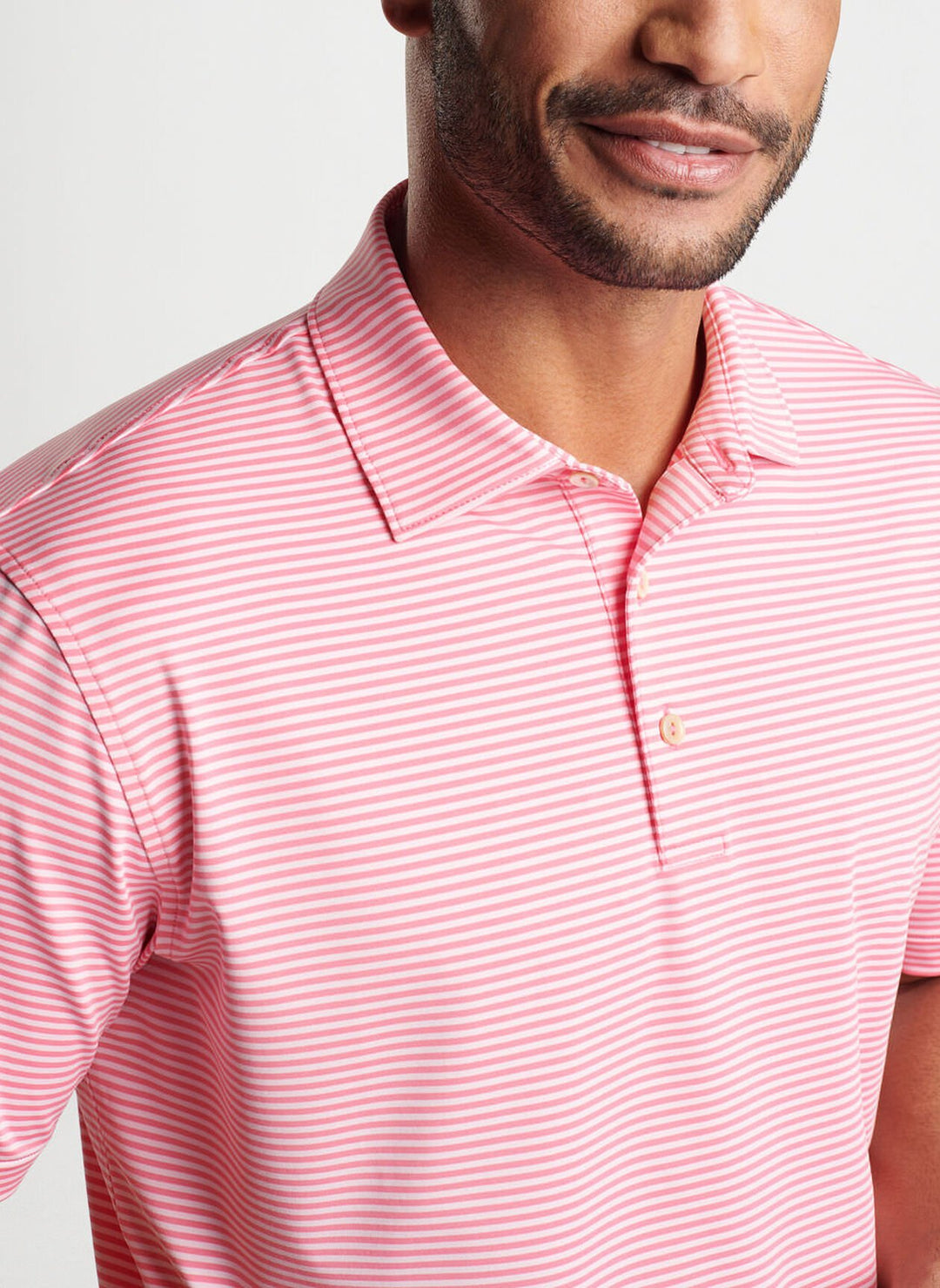 Peter Millar Hales Performance Jersey Polo: Hula Pink