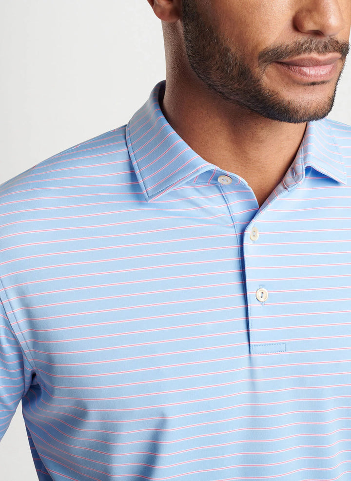Peter Millar Drum Performance Polo: Cottage Blue