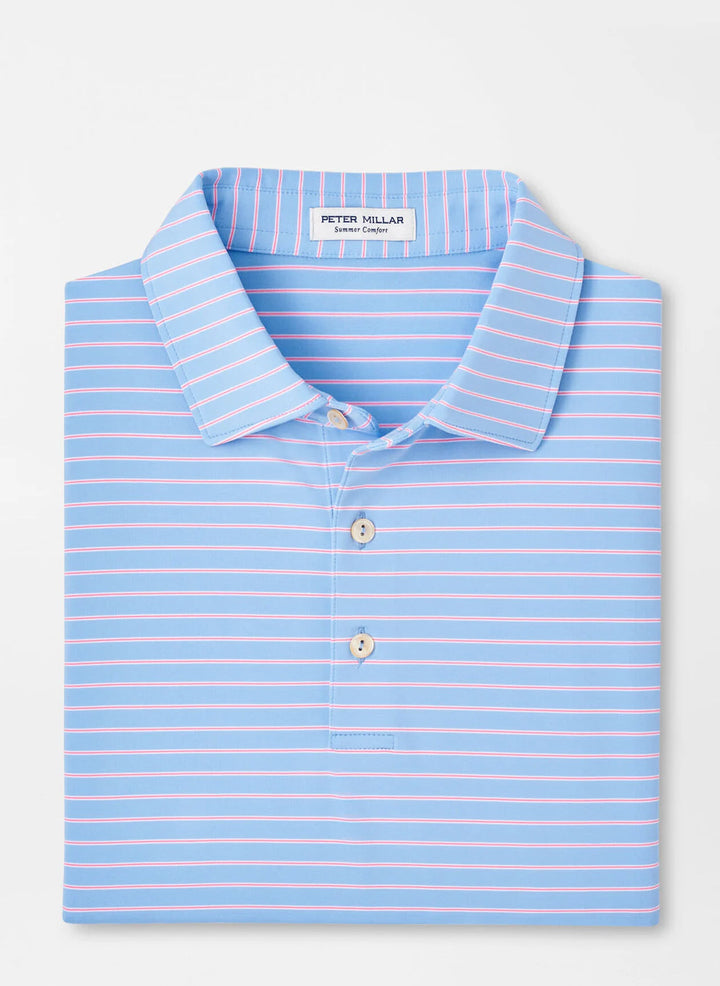 Peter Millar Drum Performance Polo: Cottage Blue
